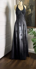 Vintage Fuchsia Chiffon Halter-neck A-Line Prom Dress Party Dress Evening Dress HZ1024
