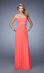 Strapless Cut-Out La Femme Jersey Prom Dress 20826