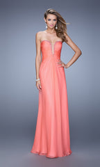 La Femme Plunging-Sweetheart Prom Dress 20930