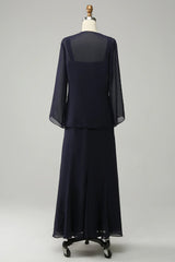 Two Piece Sparkly Beaded Mother of the Bride Dress