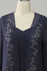 Two Piece Sparkly Beaded Mother of the Bride Dress