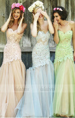 Fashion Mermaid Bridesmaid Dresses,Evening Dress Strapless Bridesmaid Dress