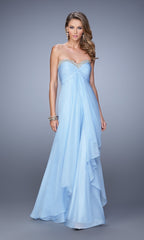 Tiered-Skirt La Femme Chiffon Prom Dress 21374