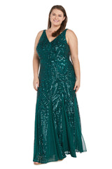 Nightway Long Plus Size Beaded Formal Gown 21685W