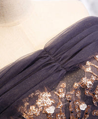 Unique tulle off shoulder lace long prom dress lace formal dress