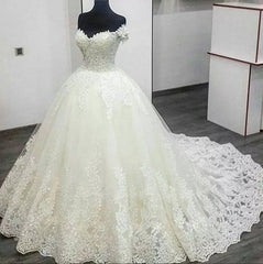 Princess Style Wedding Dress 2019 Off The Shoulder Straps, Bridal Gown