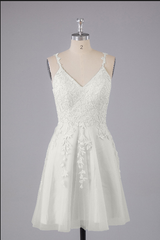 Beautiful Spaghetti Straps V Neck Bridesmaid Dresses