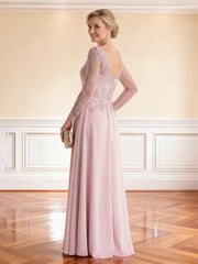 Delicate Lace Top Maxi Dress with Wide V-Back Detail Dusty Rose