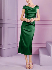 Tight fit/column style lapel long style mother of the bride dress