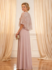 Empire Waist Formal Attire Chic Statement Sleeve Design Dusty Rose