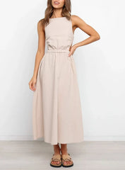 Unique and sexy back summer prom dress