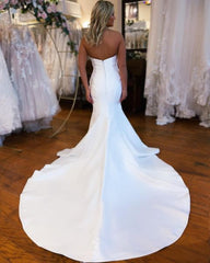 Simple Satin Wedding Dress ,Dresses For Wedding,Bridal  Gown,Bride Dress