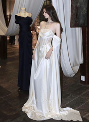 Mermaid Off The Shoulder Ivory formal dresses Bridesmaid Dresses evening gown Prom Dress