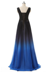 Fading Color Prom Dress, Bridesmaid Dresses, Graduation School Party Dress, Winter Formal Dress