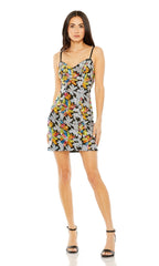 Multicolored Short Sequin-Print Party Dress 26867