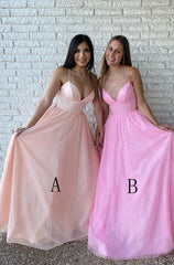 Pink Shinning Prom Dress, Homecoming Dress ,Formal Dress, Evening Dress, Dance Dresses, Graduation Party Dress