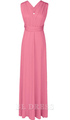 A-line V-Neck Halter Floor Length formal dresses Bridesmaid Dresses evening gown Prom Dress