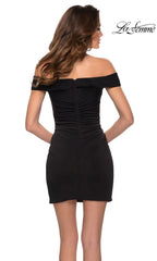 La Femme Tight Black Mini Homecoming Dress 29279
