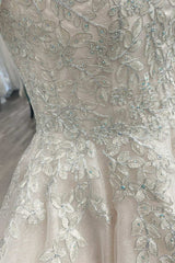 White Appliques A-Line Short Homecoming Dress