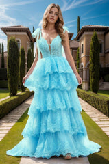 Ball Gown Sweep-Brush Train Tulle Prom Dress CS0461