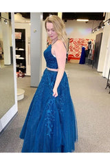 2 Pieces Yellow Prom Dresses Tulle Sweet 16 Dresses