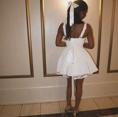 Elegant White A Line Homecoming Dress Short Birthday Dresses