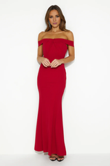 Jimiss off shoulder mermaid sleeveless and floor length Prom dress