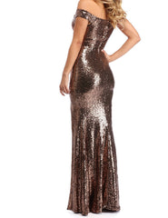 Off The Shoulder Blue Mermaid Prom Dress