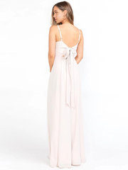 A-Line Floor-Length Lace-up formal dresses evening gown Party Dress Bridesmaid Dresses