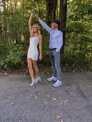 White Short Bodycon Prom Dress Mini Homecoming Dress SH1110