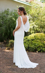 Mermaid Lace Wedding Low Back Wedding Backless Wedding Boho Wedding Dress