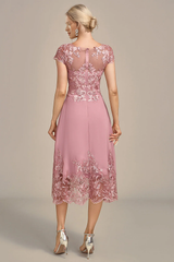 Grey Rose A-line Sparkling Long Bridal Mother Dress