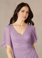 A-Line V-Neck Wisteria formal dresses evening dress Mother of the Bride Dresses