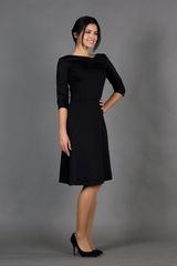 A-line simple Half Sleeve Tea Length Bridesmaid Dress Formal Dresses for Wedding Guest Cocktail Dress Mother of the Bride Dresses