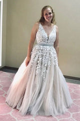 Ivory A-line Long Formal Dress Prom Dress,Charming Evening Dress