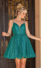 Emerald Green Short Homecoming Dress 3281