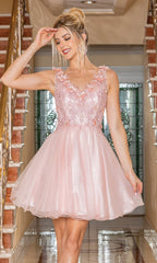 Sleeveless Short Prom Dress 3297