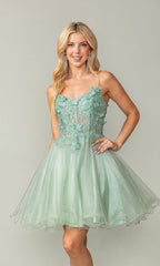 Short Pastel Homecoming Dress 3341
