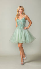 Short Pastel Homecoming Dress 3341