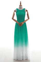 Sheath Floor Length Chiffon Lace Bridesmaid Dress Formal Dresses BD160002