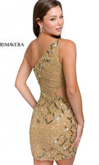 Sequin One-Shoulder Short Homecoming Dress 3504