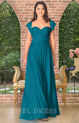 A-line One Shoulder Convertible Wrap formal dresses Bridesmaid Dresses evening gown Prom Dress