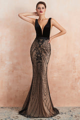 Black Sequins Mermaid Dress