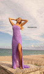 Bright Neon Primavera One-Shoulder Prom Dress 3761N