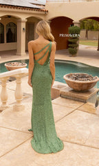 Bright Neon Primavera One-Shoulder Prom Dress 3761N