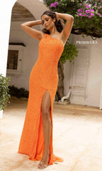 Bright Neon Primavera One-Shoulder Prom Dress 3761N