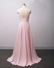 Sexy Long Split Bridesmaid Dresses Plunge Neck