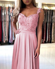Long Chiffon Bridesmaid Dresses V Neck Lace Beaded
