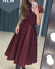 Tea Length Prom Dresses Two Piece