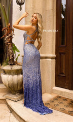 Primavera 3922 Sequin Ombre Long Prom Dress